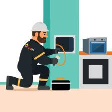 Instalação de Forno Individual à Gás